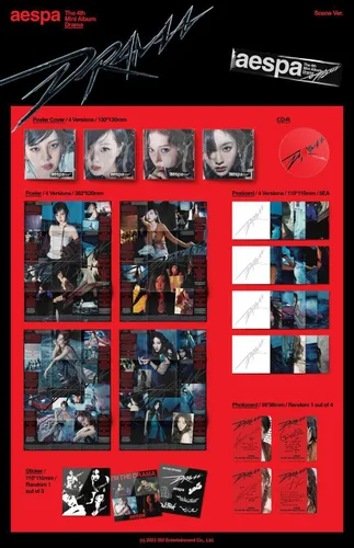 Vista 6 de (SCENE Ver.) AESPA DRAMA El 4º Mini Álbum (GISELLE Ver. + 1ea Store Tarjeta de fotos de regalo) K-POP SELLADO