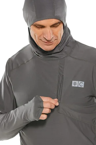 Vista 3 de Coolibar Sudadera con capucha para hombre con protección solar UPF 50+ Andros