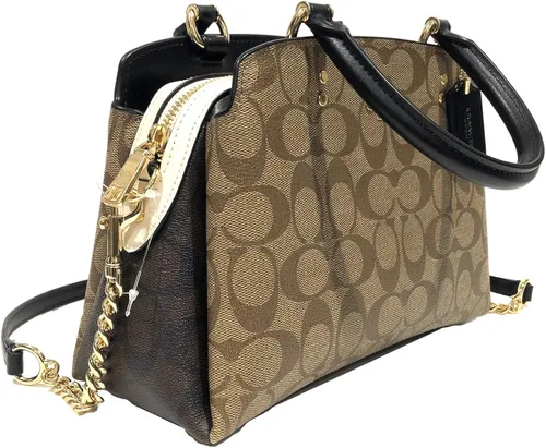 Vista 2 de Mini Lillie Carryall In Blocked Signature Canvas