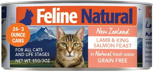 Vista 10 de Feline Natural New Zealand Comida Enlatada para Gatos Alimento Húmedo, Alto en Carne, Bajo en Carbohidratos y Sin Granos Comida Húmeda para Gatos