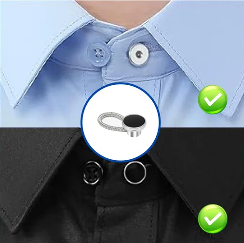 Vista 4 de 20 extensores de botón para jeans, extensores de cuello para camisas de hombre, extensor de botón para camisas de vestir/dos estilos en tres