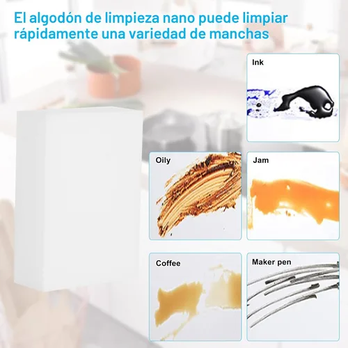 Vista 6 de Esponja mágica borrador de 2X densidad, esponja de melamina multifuncional para limpieza del hogar, platos de cocina, muebles, esponjas de limpieza
