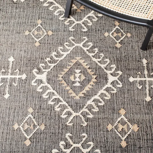 Vista 7 de SAFAVIEH Kilim Collection - Alfombra decorativa de 2 x 3 pies, color negro y marfil, yute de tejido plano hecho a mano, ideal para zonas de alto