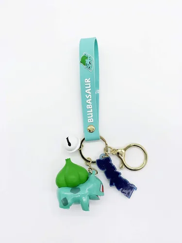 Vista 4 de YJacuing Llavero de figura linda Bulbasaur de anime Bulbasaur