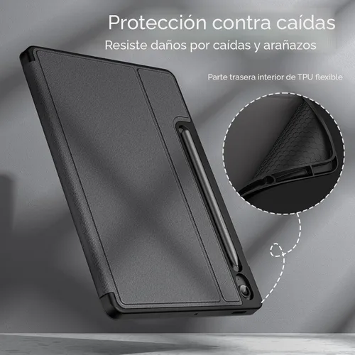 Vista 6 de JETech Funda para Samsung Galaxy Tab S10 Lite / S10 FE / S9 FE 10.9 Pulgadas con Soporte para Lápiz S, Funda Folio Delgado con Soporte y Visor Negro