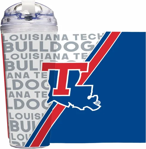 Vista 39 de Rico Industries Taza acrílica NCAA estándar de 24 onzas con tapa con bisagra, taza de doble pared oficialmente licenciada con pajita