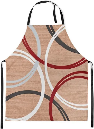 Vista 40 de Castle Fairy Delantal de cocina geométrico en espiral, moderno delantal impermeable con rayas simples para adultos (sin bolsillo), 31 x 26 pulgadas