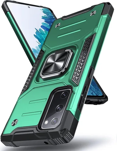 Vista 125 de DASFOND Diseñada para funda Galaxy S8 con soporte, anillo metálico giratorio mejorado de 360°, soporte kickstand de grado militar, resistente a