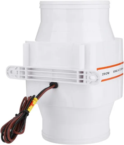 Vista 7 de Soplador en línea de 4 pulgadas, 12 V, 270 CFM, ventilador eléctrico en línea de sentina marina, ventilador de ventilación fuerte para yate