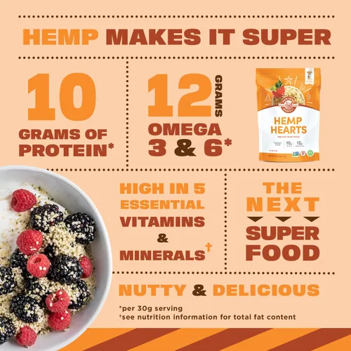 Vista 5 de Manitoba Harvest Corazones de Cáñamo, Semillas de Cáñamo Descascarilladas - 0.9 oz, Paquete de 12 - 10g de Proteína Vegetal y 12g de Omega 3 y 6 por