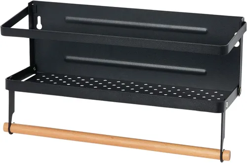 Vista 15 de Household Essentials Estante organizador magnético de metal, negro