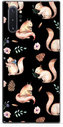 Vista 15 de Inspired Cases - Funda con textura 3D para iPhone Xs Max - Funda protectora de goma para Apple iPhone Xs Max - Patrón de acuarela de ardilla - Negro
