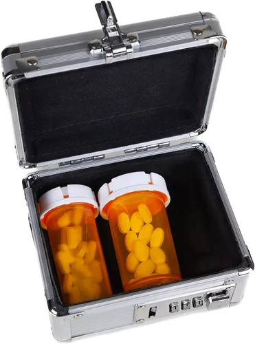 Vista 4 de MEDICINE RX SAFE Estuche de transporte de medicamentos - Mini_Silver Plateado
