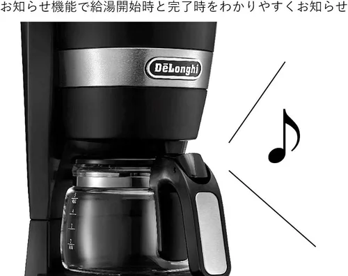 Vista 8 de DeLonghi cafetera por goteo ICM14011J (negro)