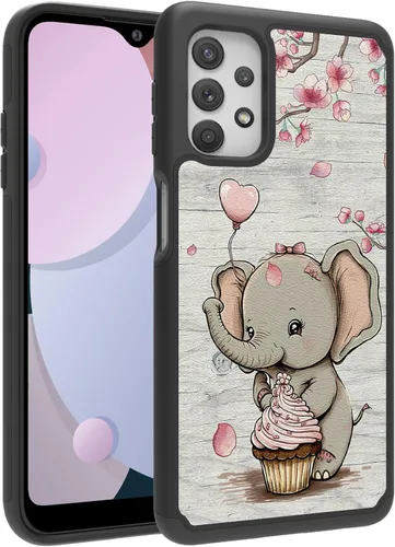 Vista 18 de Funda diseñada para Samsung Galaxy A32 (6.5 pulgadas), funda duradera para teléfono para niña bebé, negra, firmada para Galaxy A32 5G, funda Bebé
