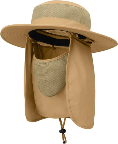 Vista 15 de Outdoor Sun Hat UPF 50 Protection Waterproof Fishing hat Face Cover Summer Neck Flap Hat