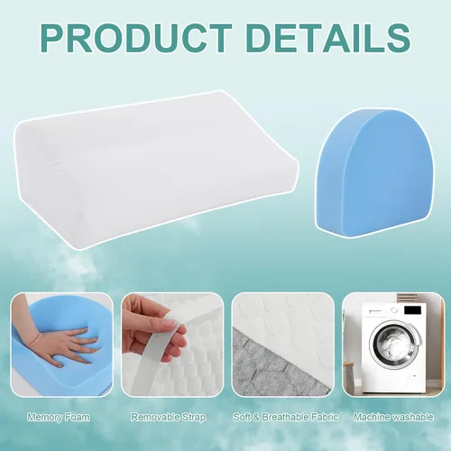 Vista 3 de ROYALAY Almohada ajustable para aliviar la ciática para dormir, almohada de espuma viscoelástica para piernas para dolor de cadera mientras duermes