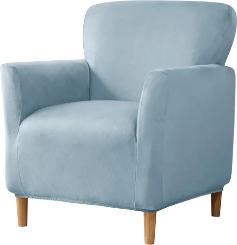 Vista 45 de LiveGo - Funda elástica para sillón de mediados de siglo moderno de 1 pieza, fundas de acento de jacquard para silla con brazos, fundas impermeables