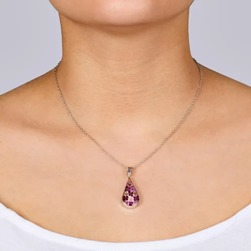 Vista 27 de Amazon Essentials Collar con colgante de flor prensada de plata de ley y oro sobre plata esterlina (anteriormente colección Amazon)