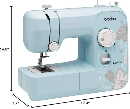 Vista 6 de brother RLX3817A - Máquina de coser de 17 puntadas, color azul (renovado)