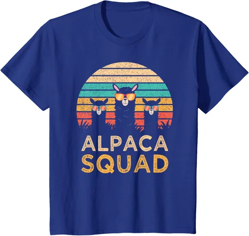 Vista 56 de Divertidas gafas de sol de escuadrón de alpaca Cool Alpacas Vintage Gift T-Shirt, Negro, S