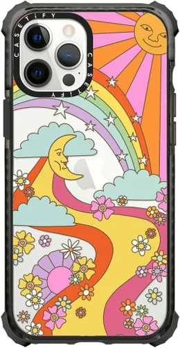 Vista 33 de CASETiFY Funda Ultra Impact para iPhone 12 Pro Max - Adhesivo Aries Moross, color negro transparente