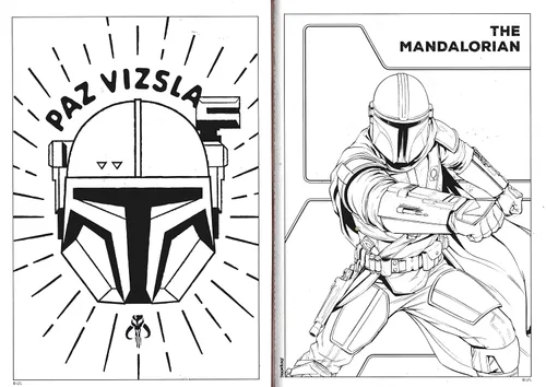 Vista 4 de Disney Star Wars Mandalorian - Coloring & Activity Books - The Force is Strong & The Asset (Set of 2 Books)