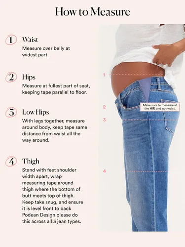 Vista 5 de HATCH Jeans de mezclilla ajustados para maternidad, tiro bajo, corte ajustado y diseño debajo del vientre para embarazo y más allá, entrepierna