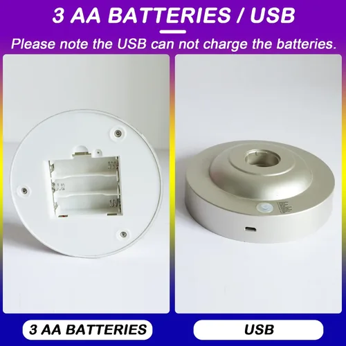 Vista 4 de Árbol de luces de hadas con 108 luces LED parpadeantes, árbol de hadas, lámpara de árbol de espíritu, funciona con batería/USB, función