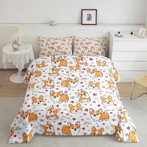 Vista 43 de Feelyou - Juego de funda de edredón para niños, castillo rosa, tamaño individual, lindo juego de edredón con moño, juego de cama para niños y niñas