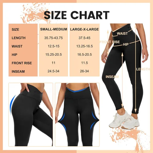 Vista 6 de Tnnzeet - Leggings de talle alto para mujer pantalones deportivos suaves estampados con control de abdomen para entrenamiento o yoga