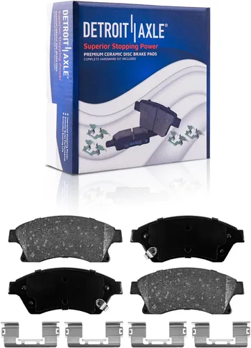 Vista 135 de Detroit Axle - Pastillas de freno de cerámica delanteras Reemplazo de pinza de freno derecha para Dodge Ram 1500 Dakota, Ram 1500 Classic - Juego