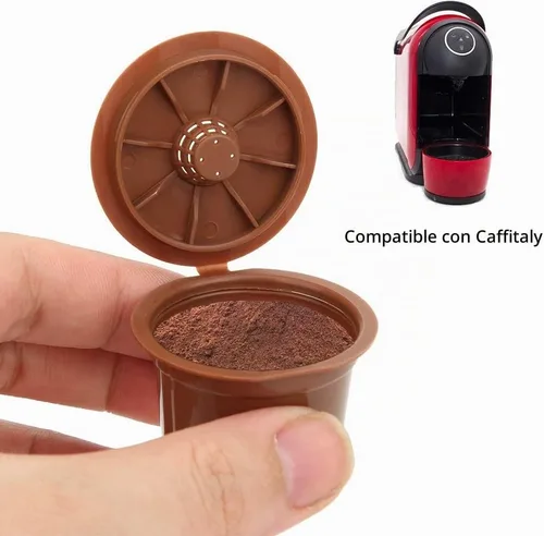 Vista 4 de 3pcs Recargable Cápsula de Café Reutilizable Filtro de Café Taza de Repuesto para Máquina de Café (Café)