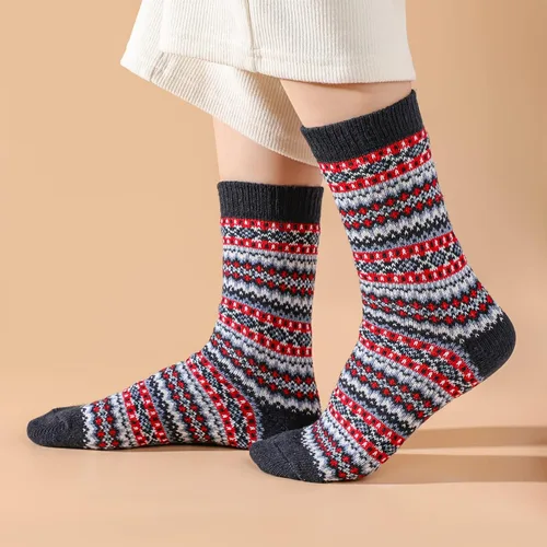Vista 6 de Clothirily Calcetines de lana - Calcetines de lana para mujer, calcetines de lana para mujer, calcetines cálidos para mujeres y hombres, calcetines