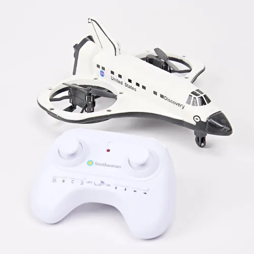 Vista 4 de Odyssey Toys Space Shuttle Discovery Drone RC Flying Toy - Nave espacial de control remoto con luces LED, control de 2.4 GHz, batería recargable
