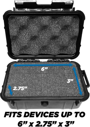 Vista 3 de CASEMATIX 8" Funda rígida impermeable pequeña con espuma personalizable para electrónica portátil, herramientas y accesorios - Carcasa rígida