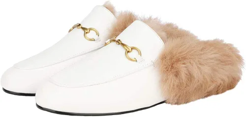 Vista 2 de ARQA - Mocasines de piel, sin talón ni cordones, de tacón bajo, para mujer.