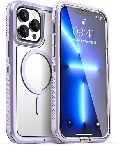 Vista 47 de AICase Funda para iPhone 13 Pro Max [compatible con Magsafe], protección magnética resistente contra caídas, cuerpo completo, a prueba de golpes, a