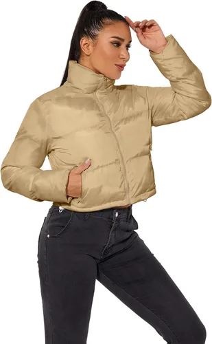 Vista 6 de Chaqueta corta para mujer, chaqueta de moda para mujer, abrigo ligero cálido para invierno