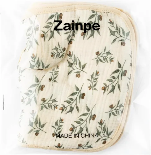 Vista 8 de Zainpe 6 baberos de muselina de algodón suaves y absorbentes para recién nacidos babeando alimentación