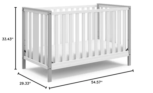 Vista 14 de Storkcraft Modern Pacific - Cuna convertible 5 en 1 (negro) – Certificado GREENGUARD Gold, se convierte de cuna de bebé a cama infantil y cama