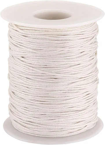 Vista 12 de Cordón de algodón encerado aguamarina de 100 yardas, hilo trenzado para cuentas de cordón de pulsera, collar de alambre de 0.039 pulgadas