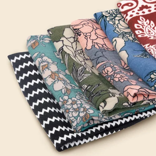 Vista 2 de Huachi Diademas bohemias para mujer, bandas anchas para la cabeza, para yoga, entrenamiento, bandas para el cabello para mujer, antideslizantes