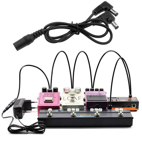 Vista 6 de Lovelysp Daisy Chain - Pedal de efectos de guitarra de 1 a 2 vías, accesorio de pedal de efectos de guitarra de 1 a 2 vías, divisor de potencia