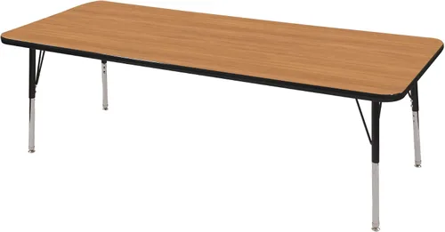 Vista 25 de Norwood Commercial Furniture - Mesa de actividades para el aula de altura ajustable para niños y adultos, mesa de actividades cuadrada