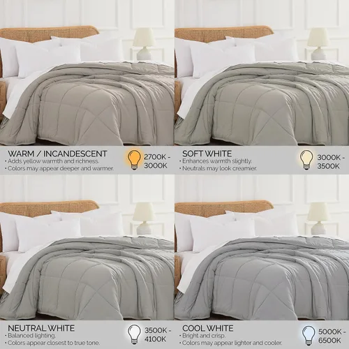 Vista 8 de Edredón ligero Southshore Fine Linens Vilano Springs, Microfibra, Gris Acero, Full/ Queen