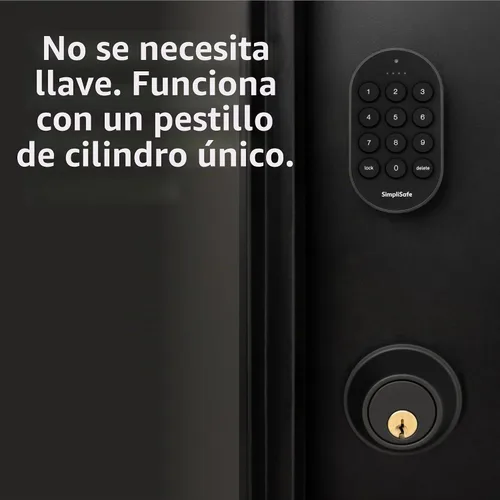 Vista 4 de SimpliSafe Smart Lock Series 2 (negro) para el sistema de seguridad del hogar Gen 3