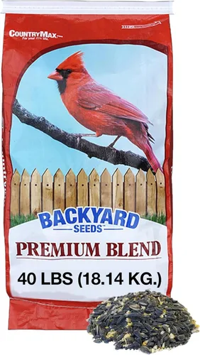 Vista 14 de CountryMax Backyard Seeds Semillas de Girasol de Aceite Negro para Aves Silvestres (50 Libras)