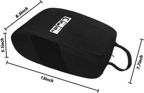 Vista 6 de Impermeable transpirable a prueba de polvo de viaje portátil zapatos con cremallera asa de transporte organizador casa zapatos libre soporte
