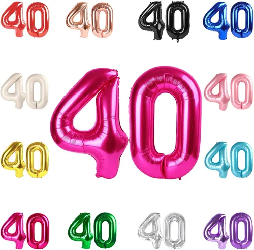 Vista 127 de Globo negro del número 0 de 40 pulgadas – globo número 0, decoraciones